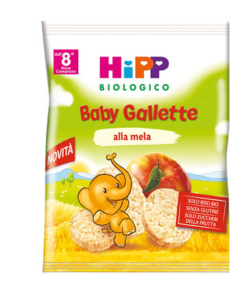 HIPP BIO HIPP BIO BABY GALLETTE DI RISO ALLA MELA 30 G